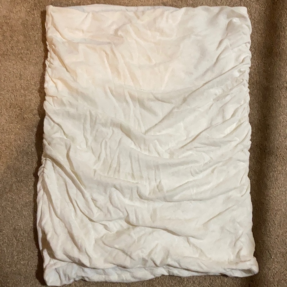 James Perse Linen Blend Ruched Skirt